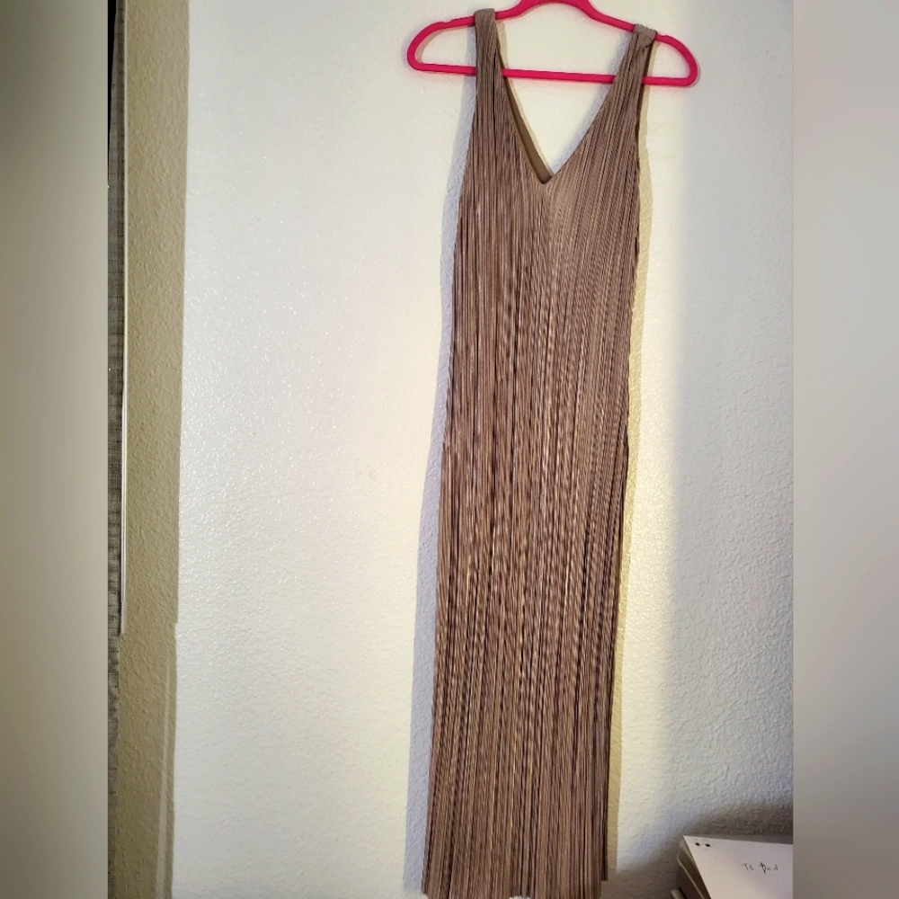 Silky champagne dress